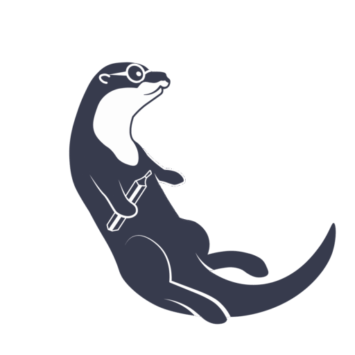 logo la loutre à lunettes