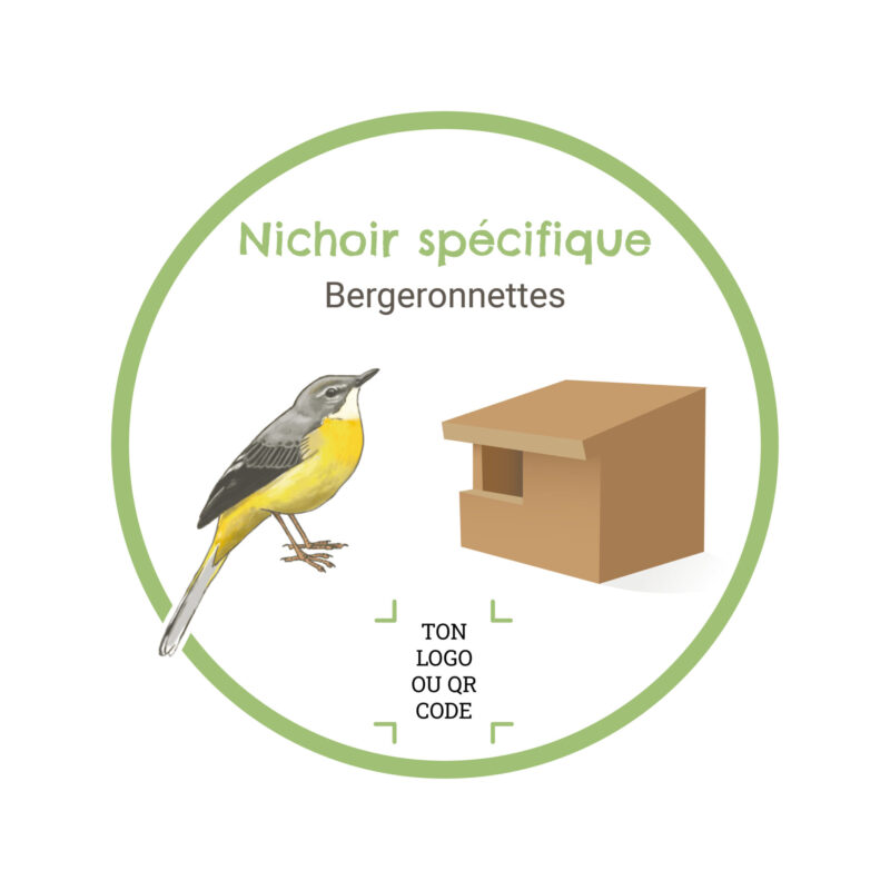 panneau nichoir spécifique bergeronettes Illustration pour panneau signalétique - nichoir pour bergeronnettes