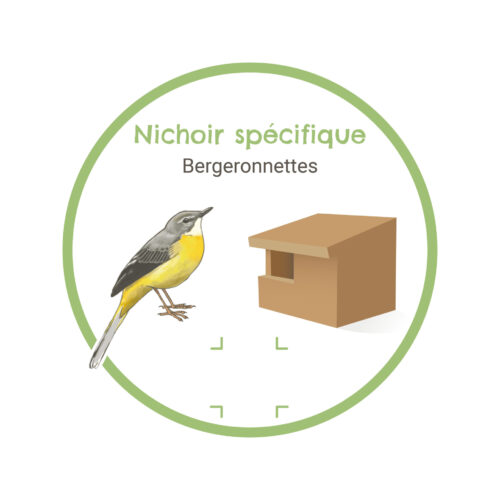 panneau nichoir spécifique bergeronettes sans bordure Illustration pour panneau signalétique - nichoir pour bergeronnettes