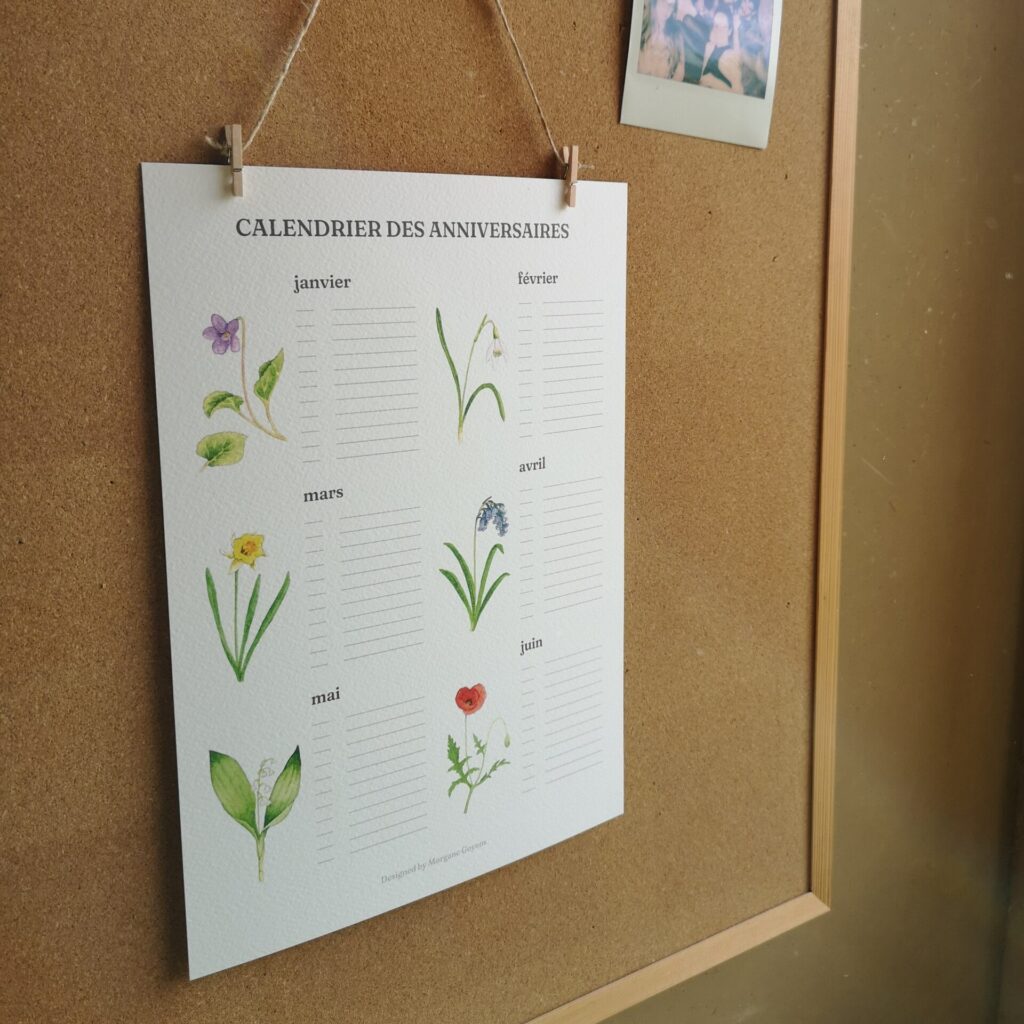 calendrier des anniversaires Calendrier des anniversaires