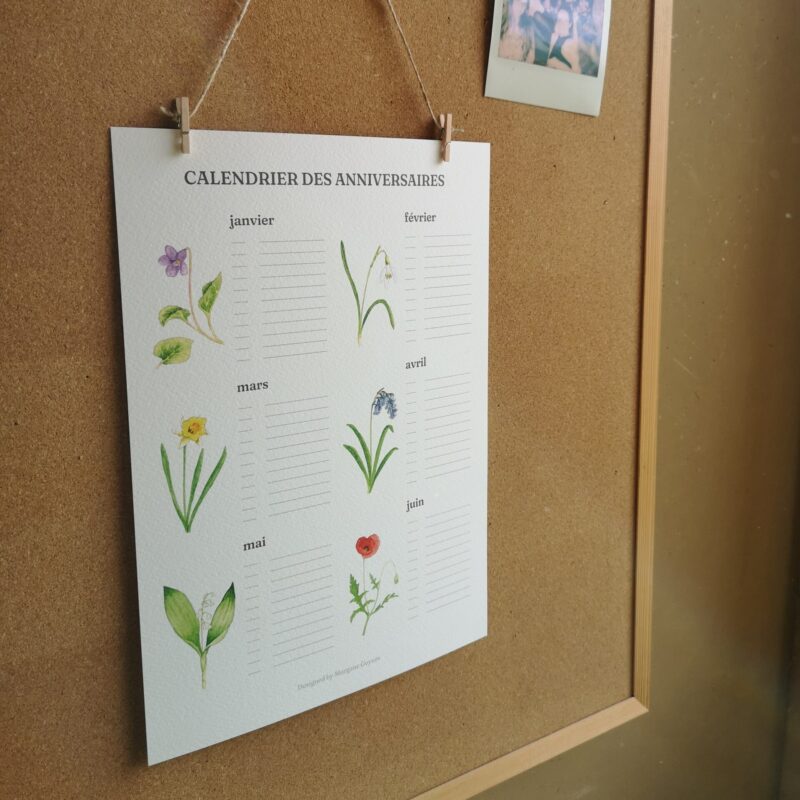 calendrier des anniversaires Calendrier des anniversaires