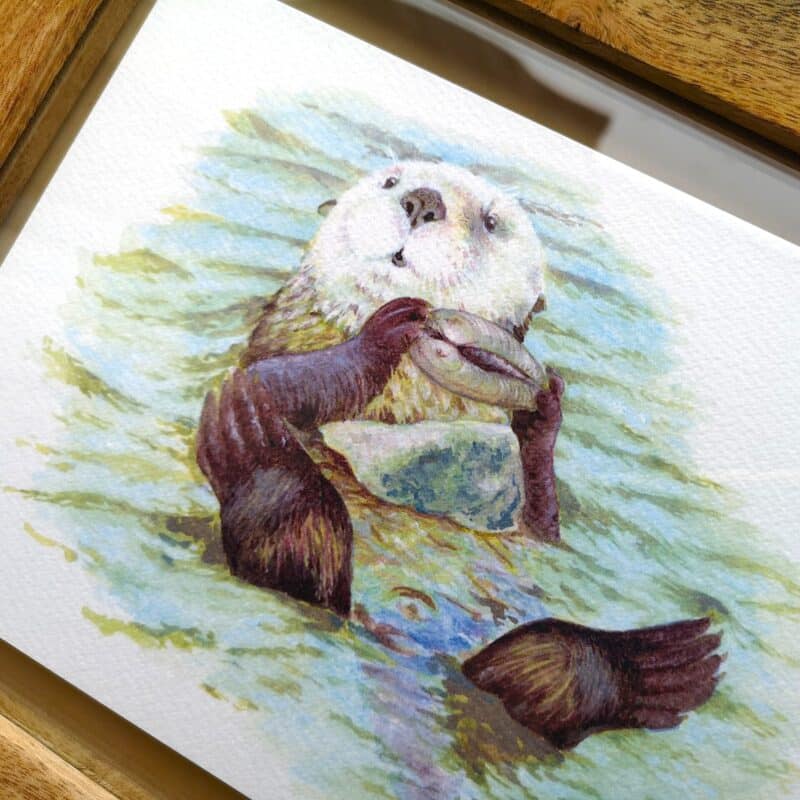 impression l'astuce de la loutre zoom Impression d'art - L'astuce de la Loutre