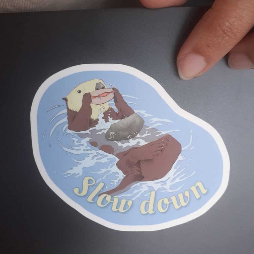 Sticker "Slow down"